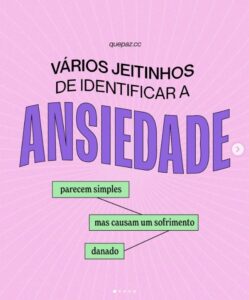 jeitos de identificar a ansiedade; clonazepam